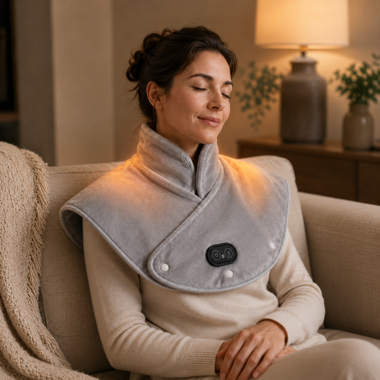 Arvora™  Heated Shoulder Wrap — USB Heat Pad for Neck & Shoulder Pain