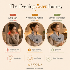 Arvora™  Heated Shoulder Wrap — USB Heat Pad for Neck & Shoulder Pain
