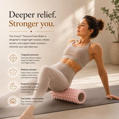 Arvora™ Textured Foam Roller — Deep Tissue Massage for Back, Legs & Recovery