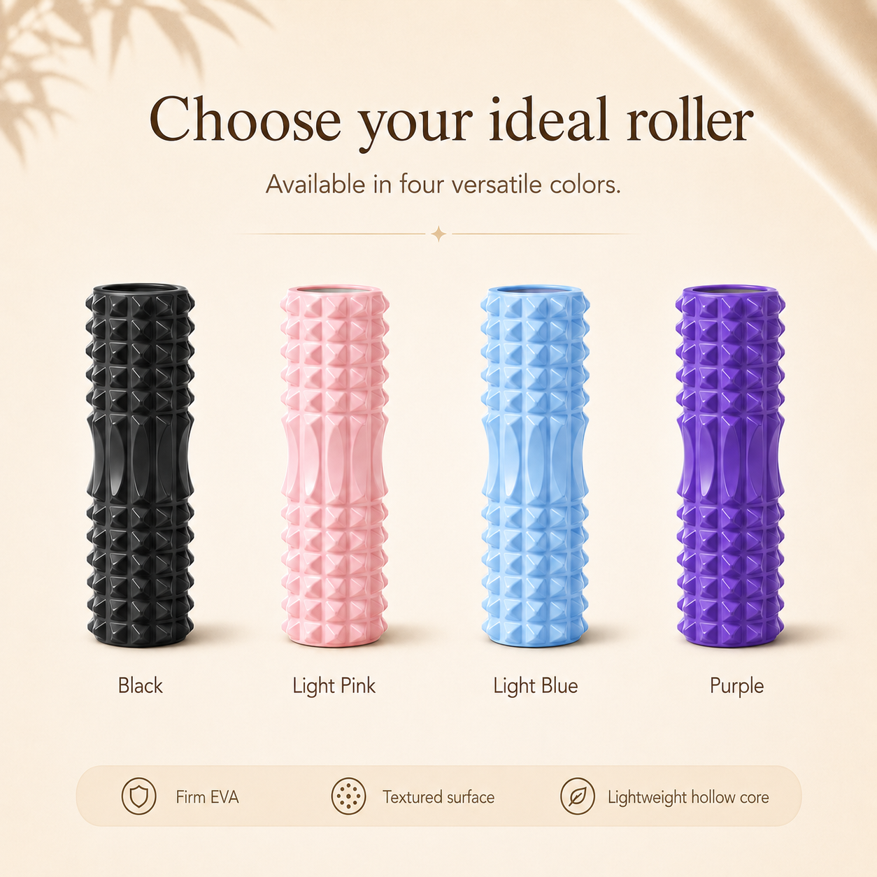 Arvora™ Textured Foam Roller — Deep Tissue Massage for Back, Legs & Recovery