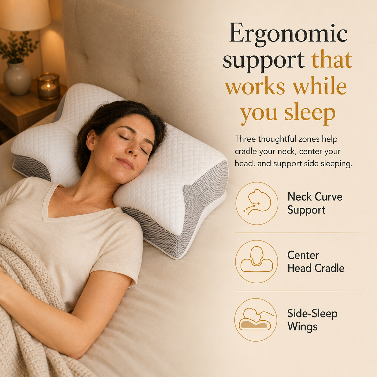 Arvora™ Cervical Memory Foam Pillow