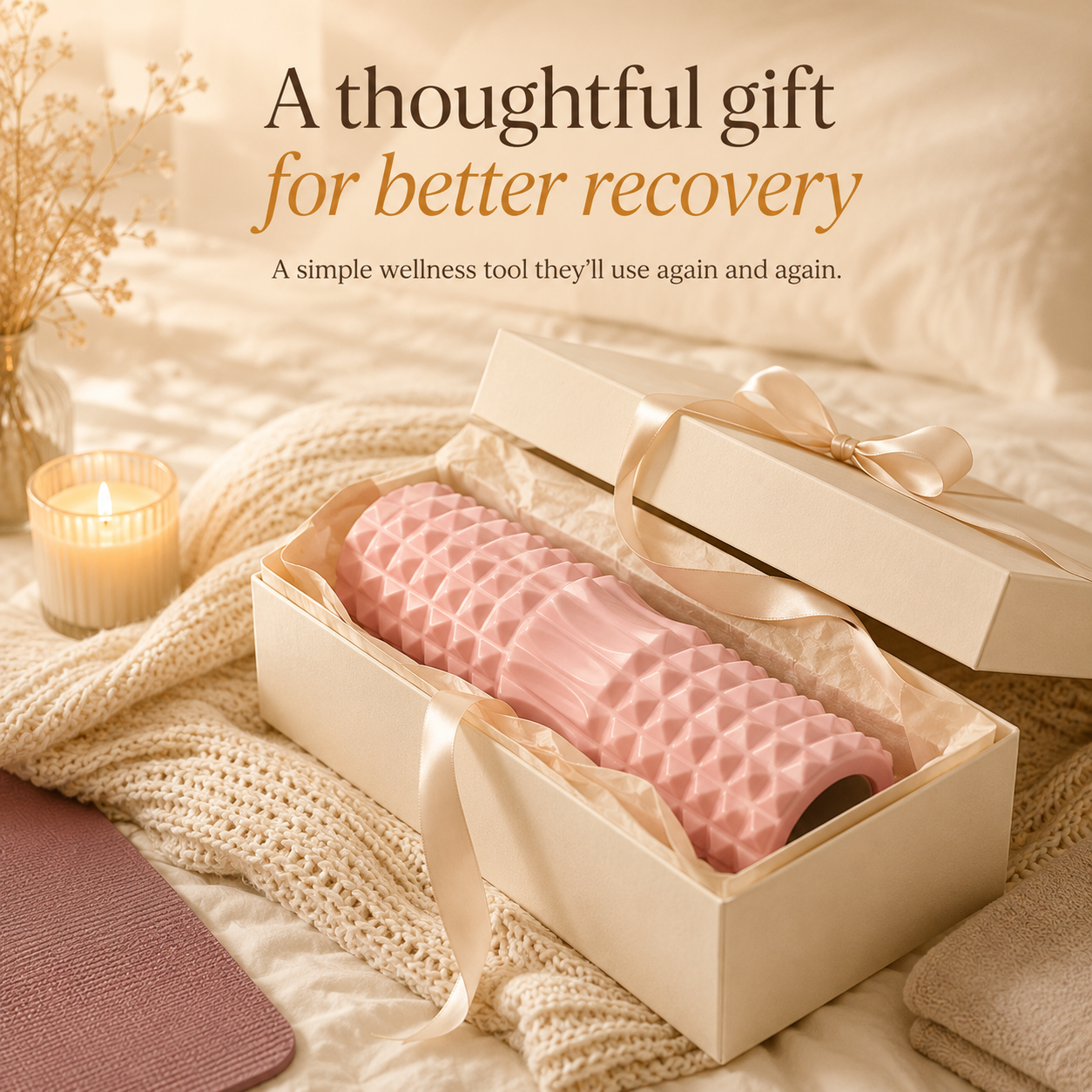 Arvora™ Textured Foam Roller — Deep Tissue Massage for Back, Legs & Recovery